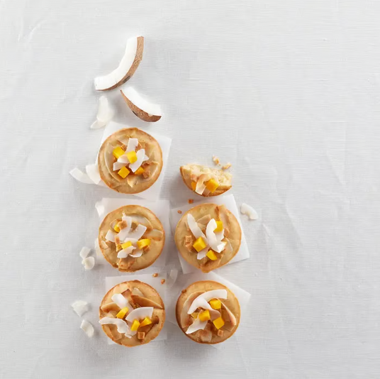 Caramel, Mango and Coconut Muffins