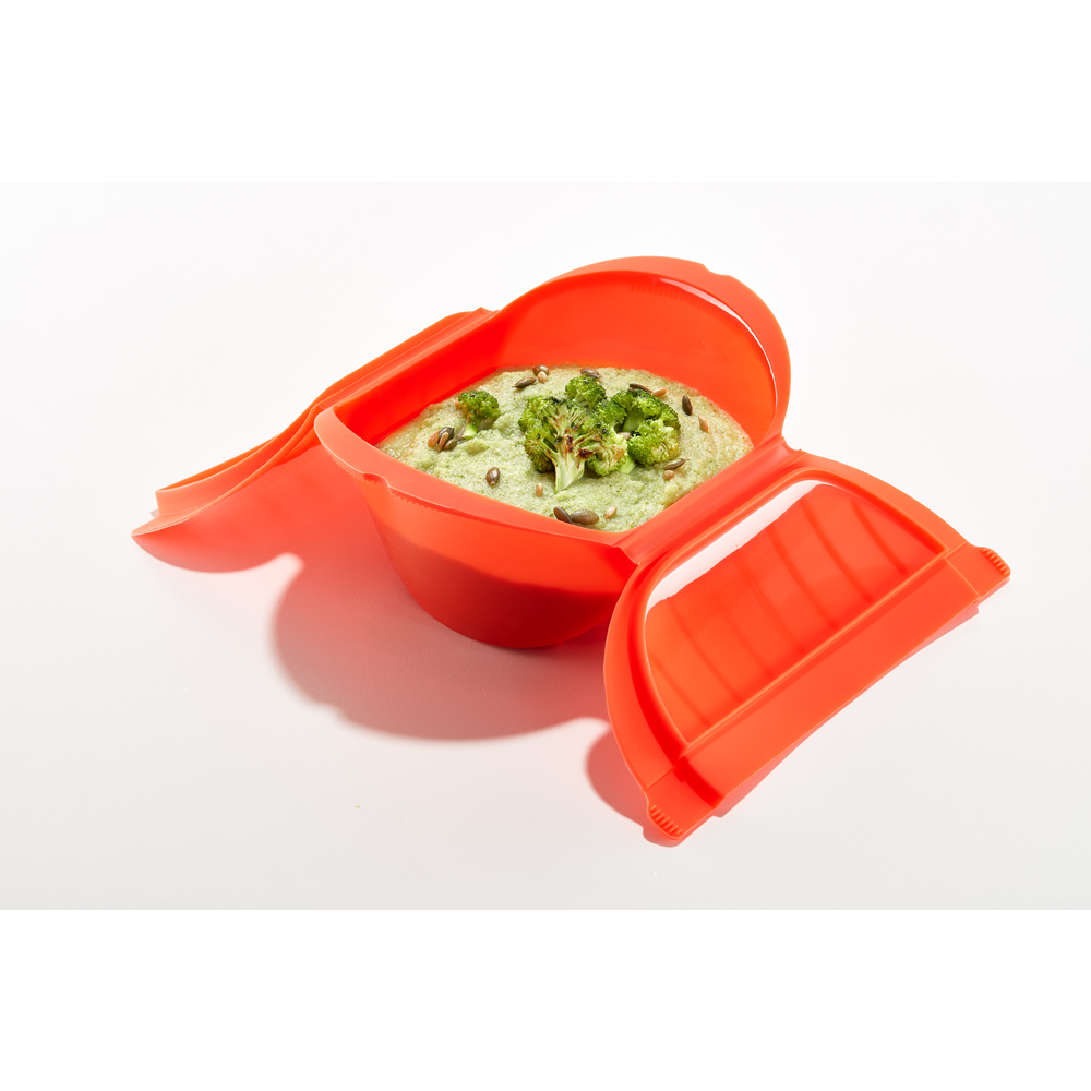 Deep Microwave Steam Cooker with Tray 3-4 p.