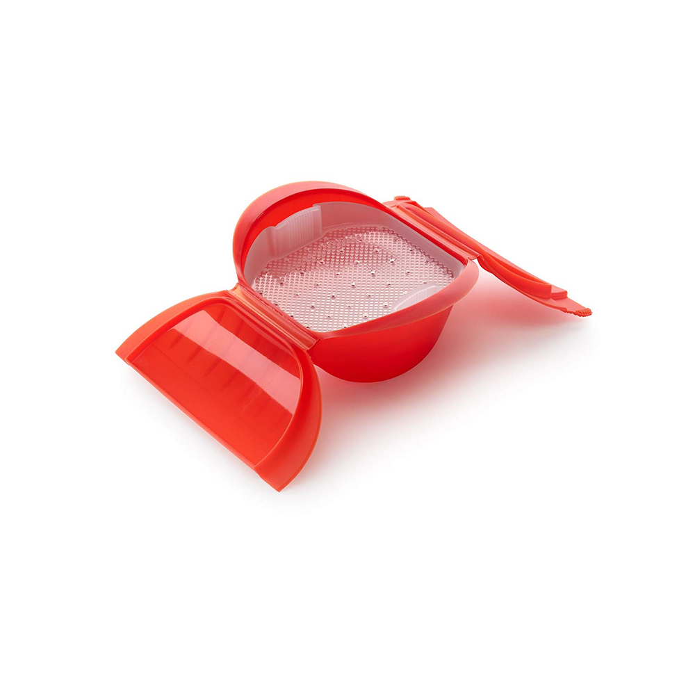 Deep Microwave Steam Cooker with Tray 3-4 p.