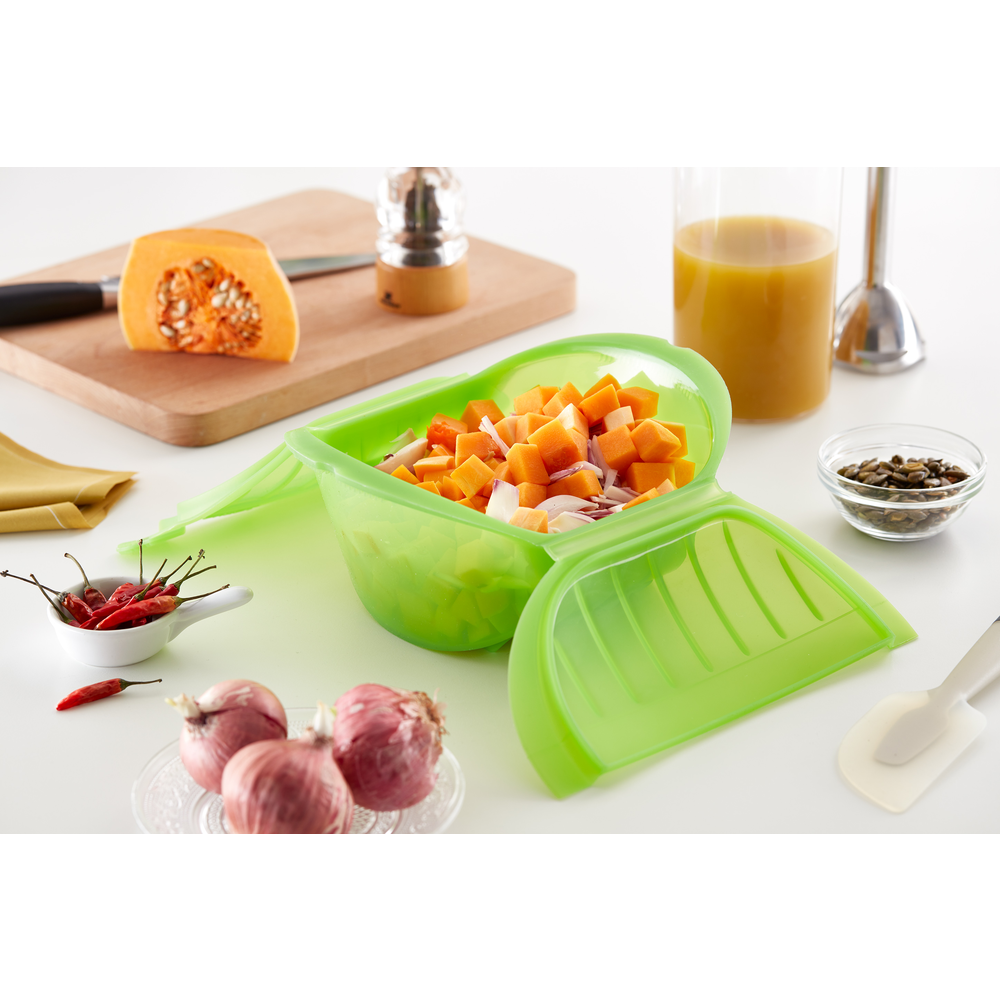 Deep Microwave Steam Cooker, 3-4 p, Green