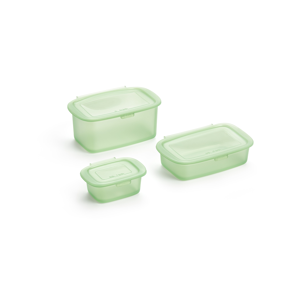 Reusable Silicone Boxes, Set of 3