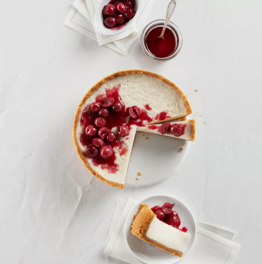 Baked Cheesecake with Cherries