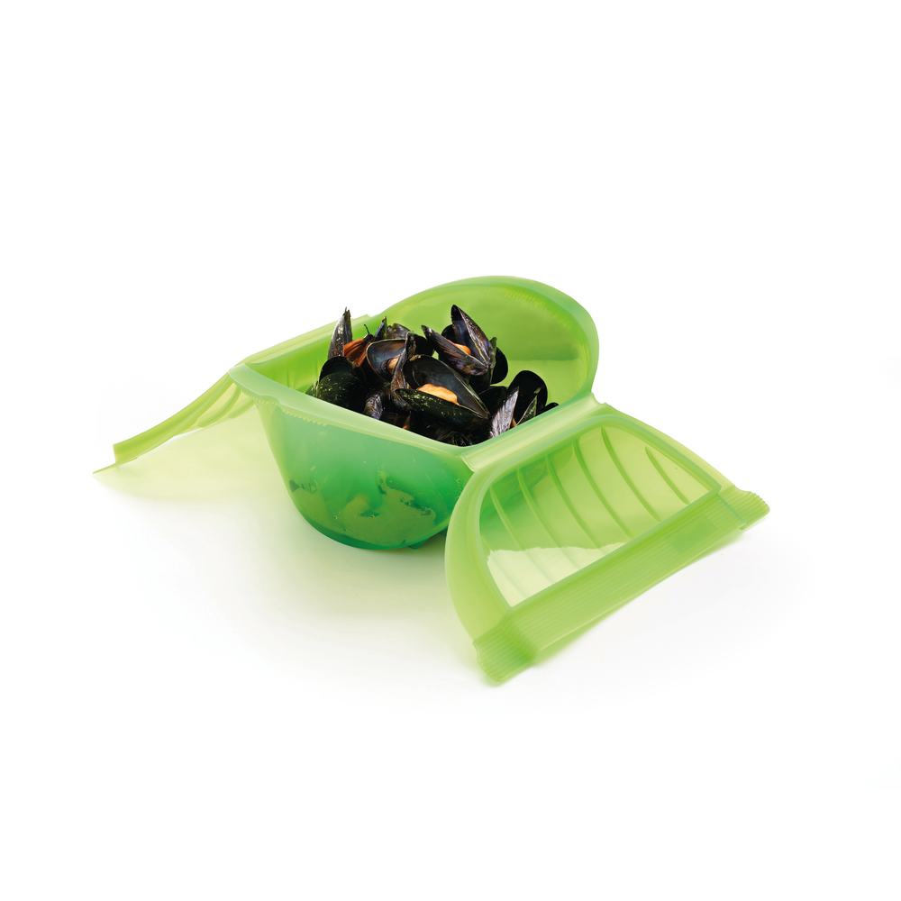 Deep Microwave Steam Cooker, 3-4 p, Green