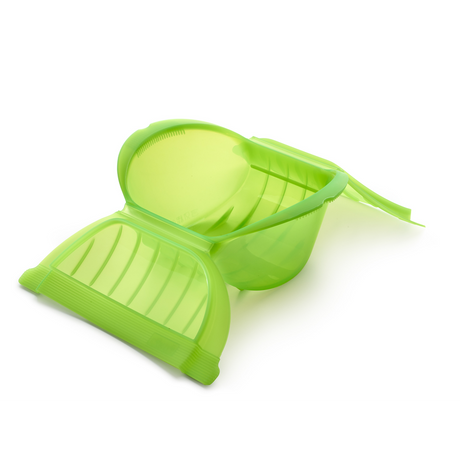 Deep Microwave Steam Cooker, 3-4 p, Green