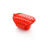 Deep Microwave Steam Cooker, 3-4 p, Red