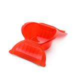 Deep Microwave Steam Cooker, 3-4 p, Red