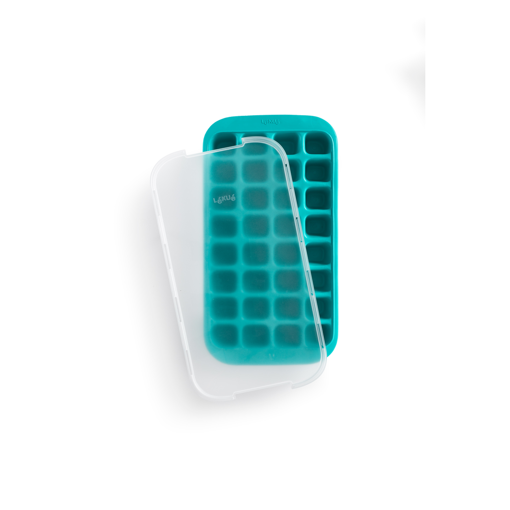 Industrial Ice Cube Tray, with Lid, Blue
