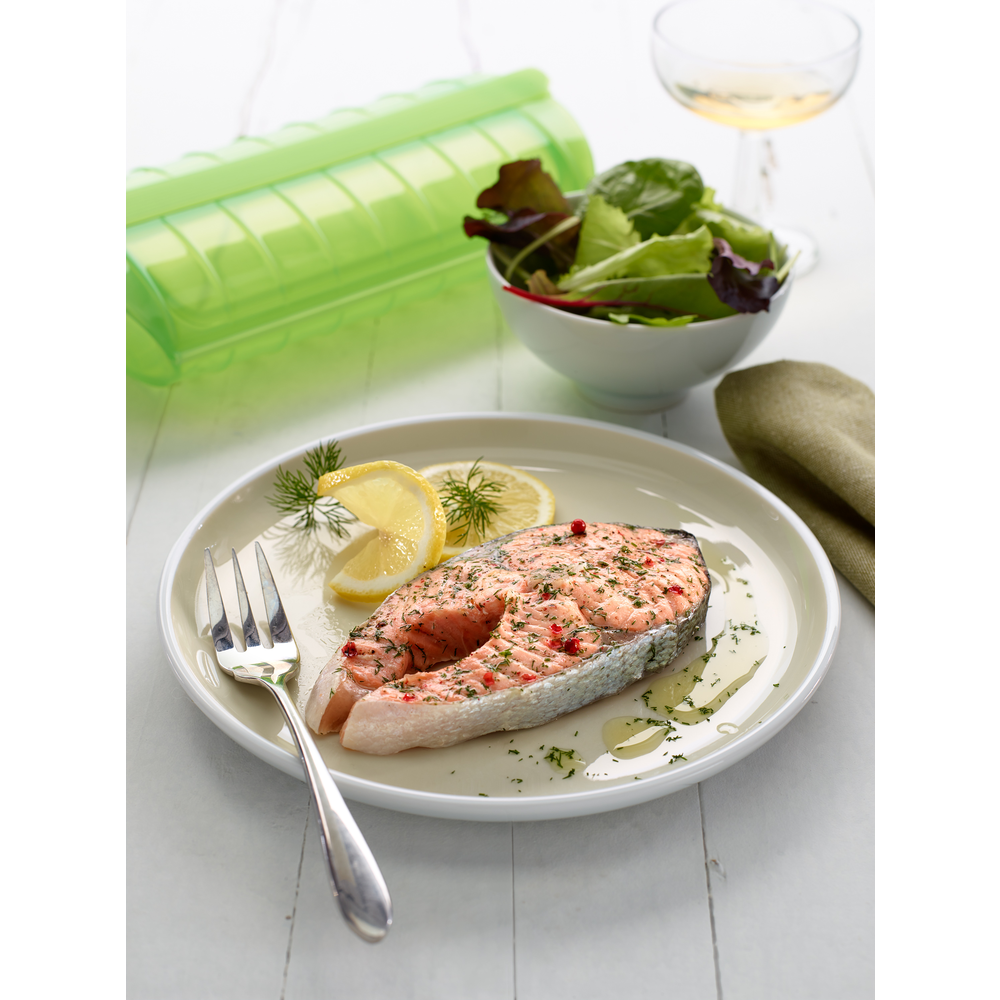 Microwave Steam Cooker with Tray, 1-2 p, Green