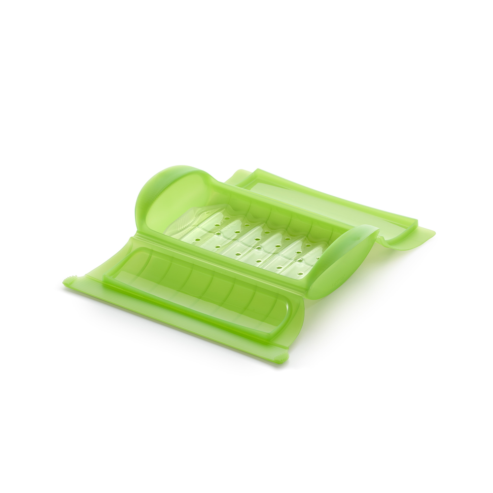 Microwave Steam Cooker with Tray, 3-4 p, Green