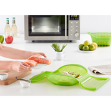 Microwave Steam Cooker with Tray, 3-4 p, Green