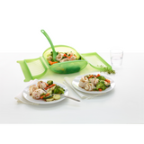 Microwave Steam Cooker with Tray, 3-4 p, Green