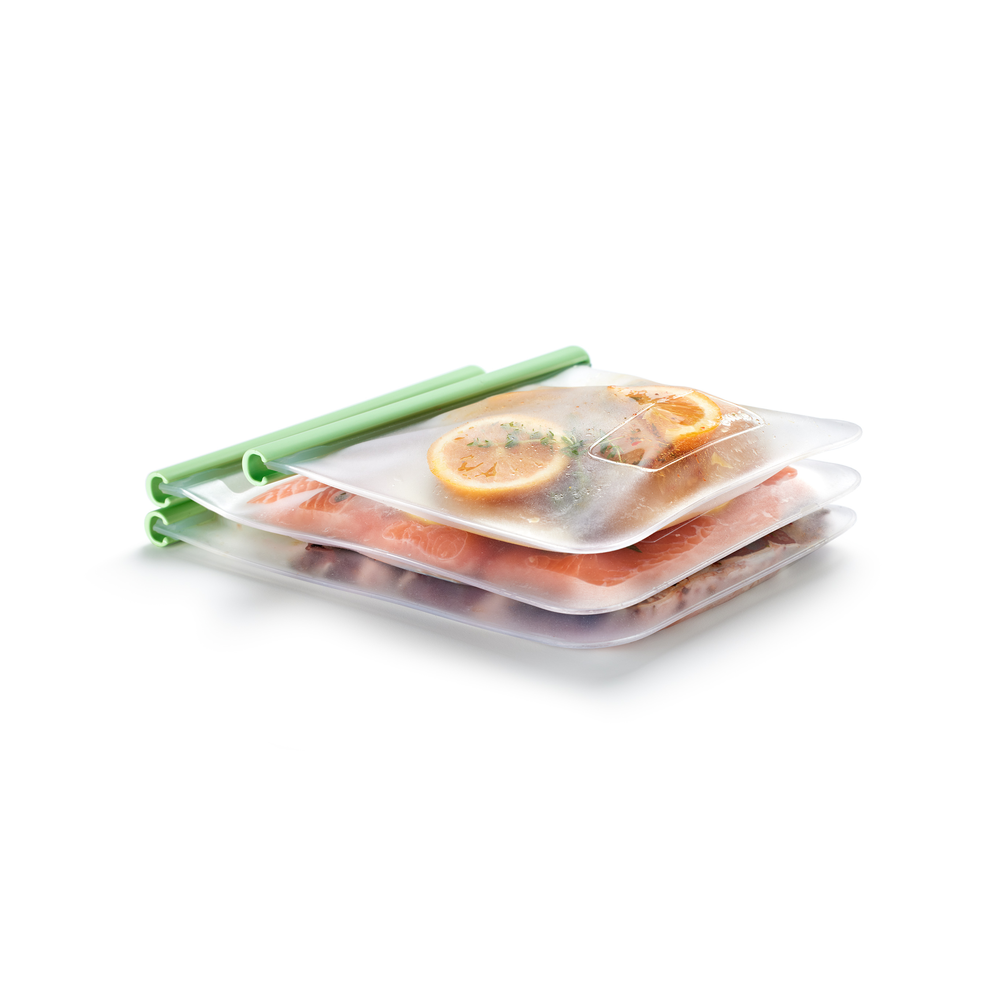 Flat Reusable Bags, Set of 3